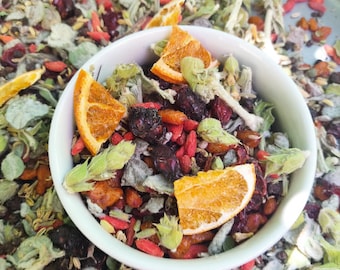 Tisane mélangée de vitamine C - Tisane mélange saine et savoureuse - Qualité supérieure