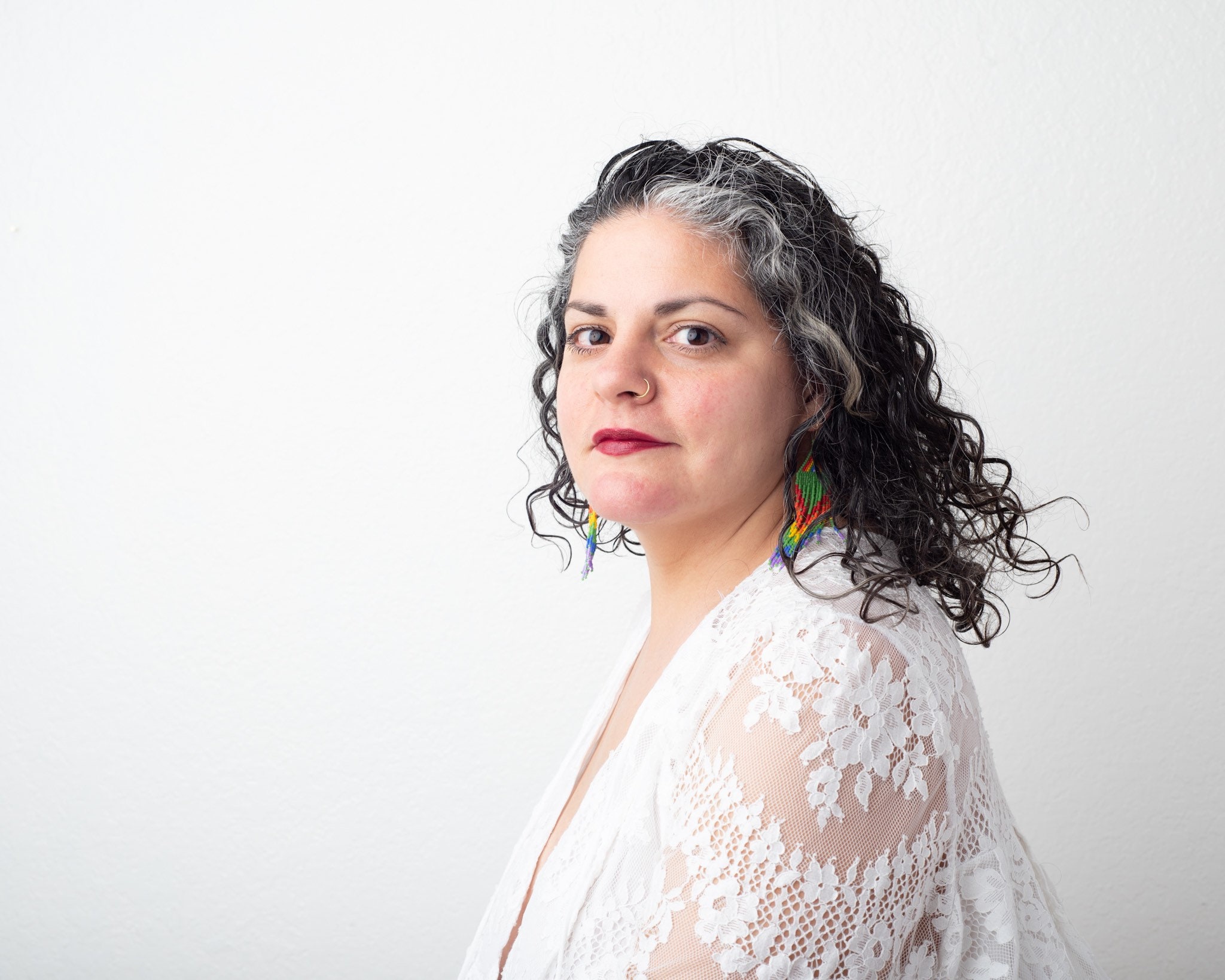 Rainbow Beaded Earrings, Green Earrings, Long Earrings, Fringe Earrings