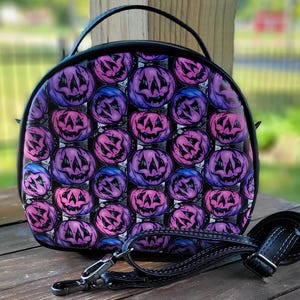 Handmade Purply Pumpkin Bowler Bag