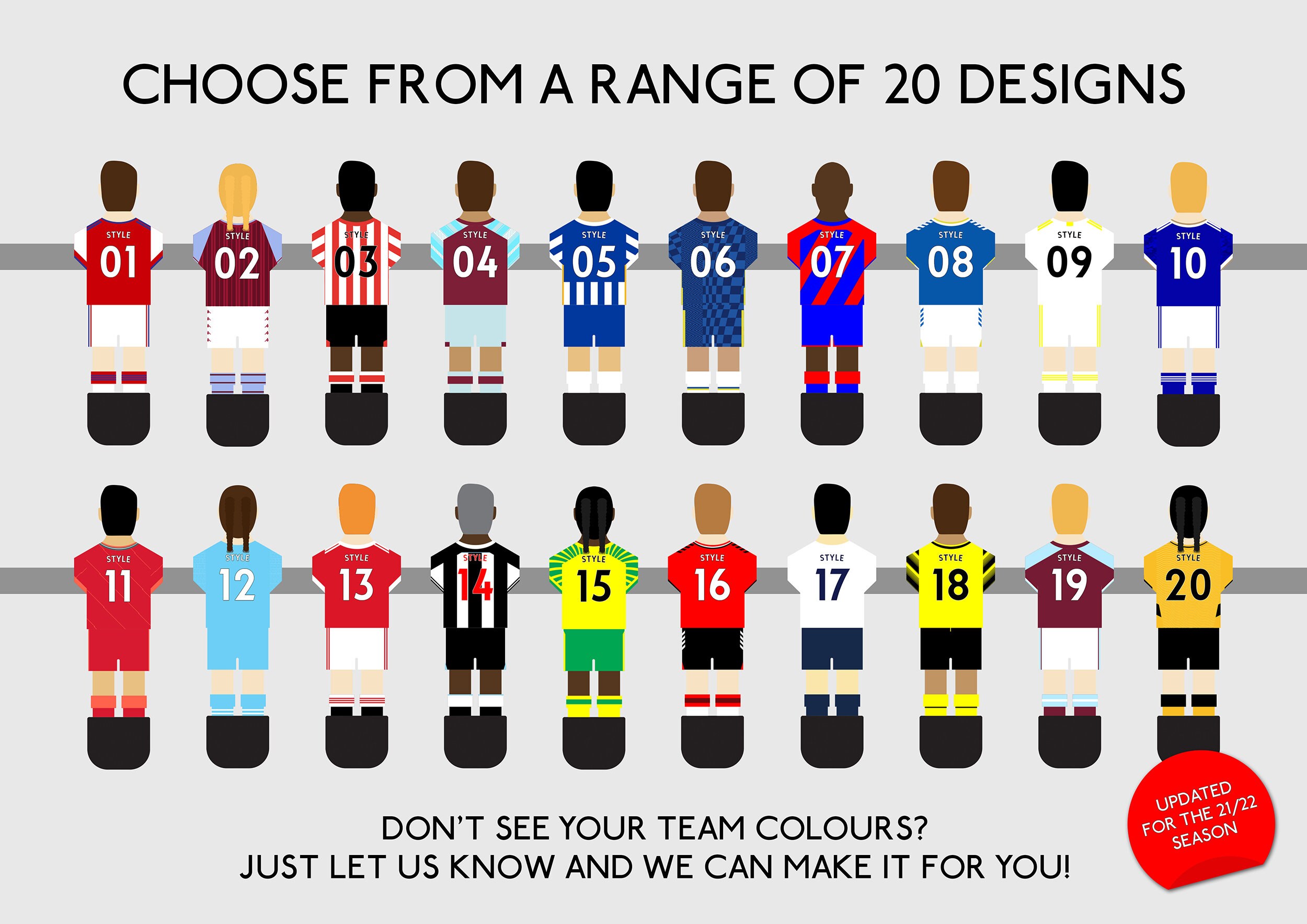 Personalised Football Shirt Wall Art Print Etsy UK