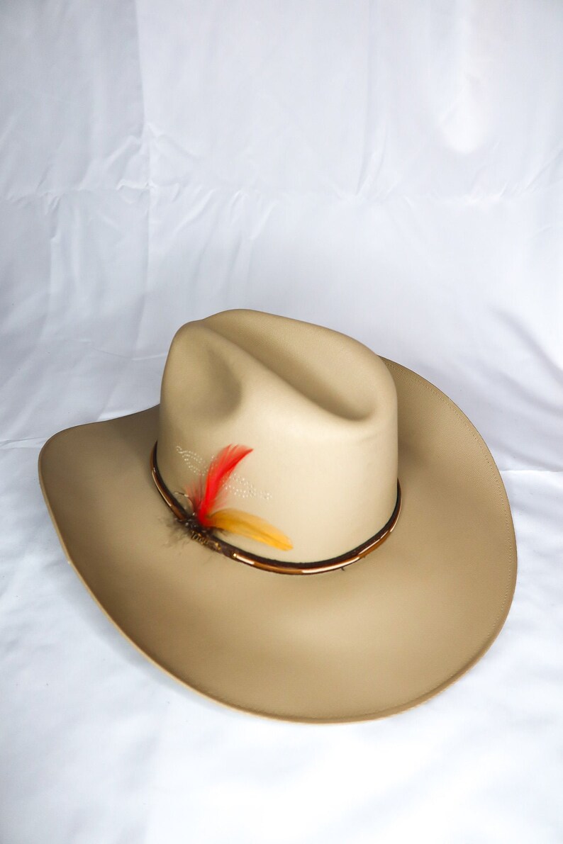 RARE Vintage Viquez Classic Waterproof Feathered Cowboy Hat Etsy