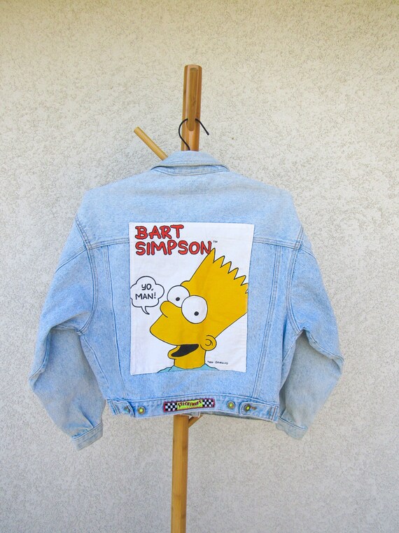 1990's Vintage Bart Simpson Denim Jacket