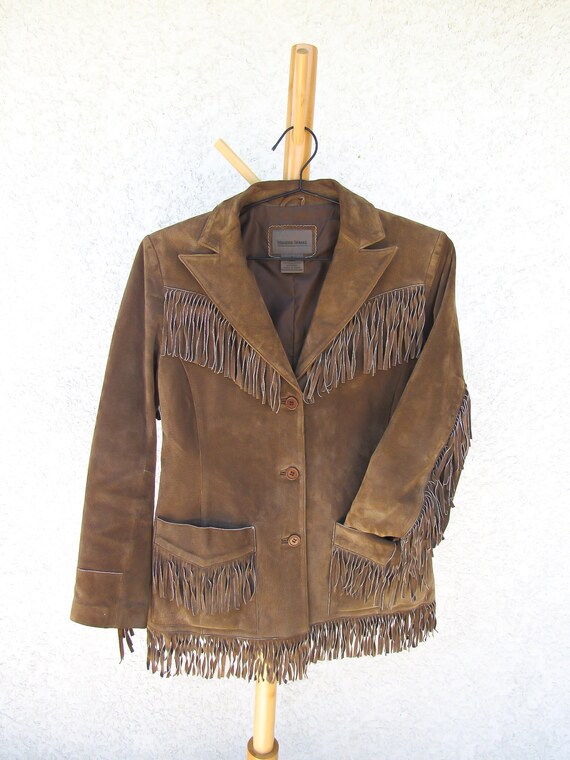 Vintage Brandon Thomas Suede Fringe Jacket
