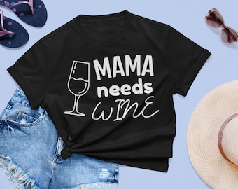 mama heeft wijnshirt, wijnshirt, wijnliefhebber shirt, wijn T-shirt, gepersonaliseerd cadeau, mama-shirt, cadeau voor haar, kerstcadeau, cadeau voor moeder,