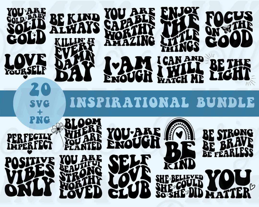Inspirational Quotes Bundle Svg, Inspirational Bundle Svg, Bundle Svg ...