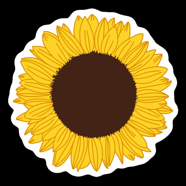 Sunshine Sunflower Sticker With or Without Personalized Message, Notebook, Planner, Laptop, Water Bottle, Waterproof