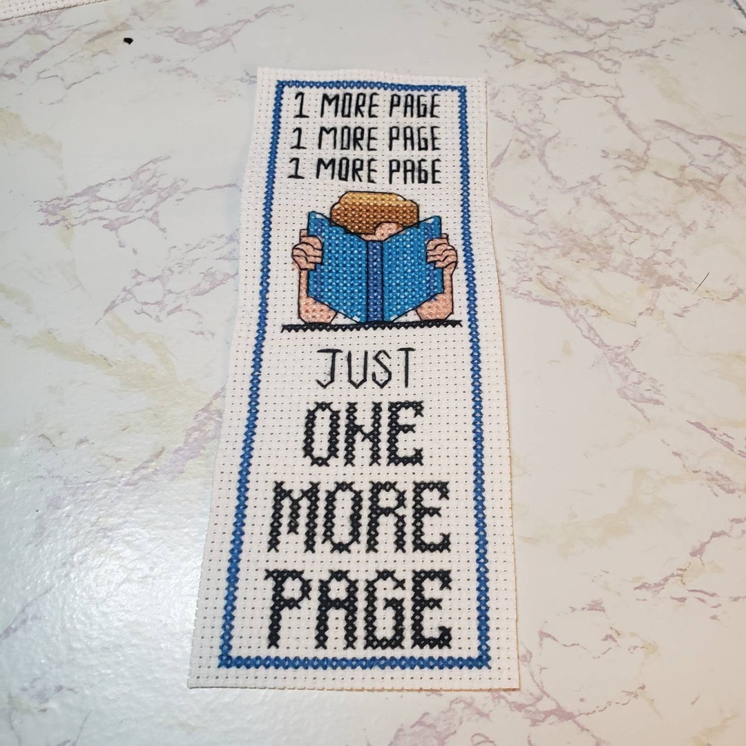Customizable Bookmark Just One More Page Etsy