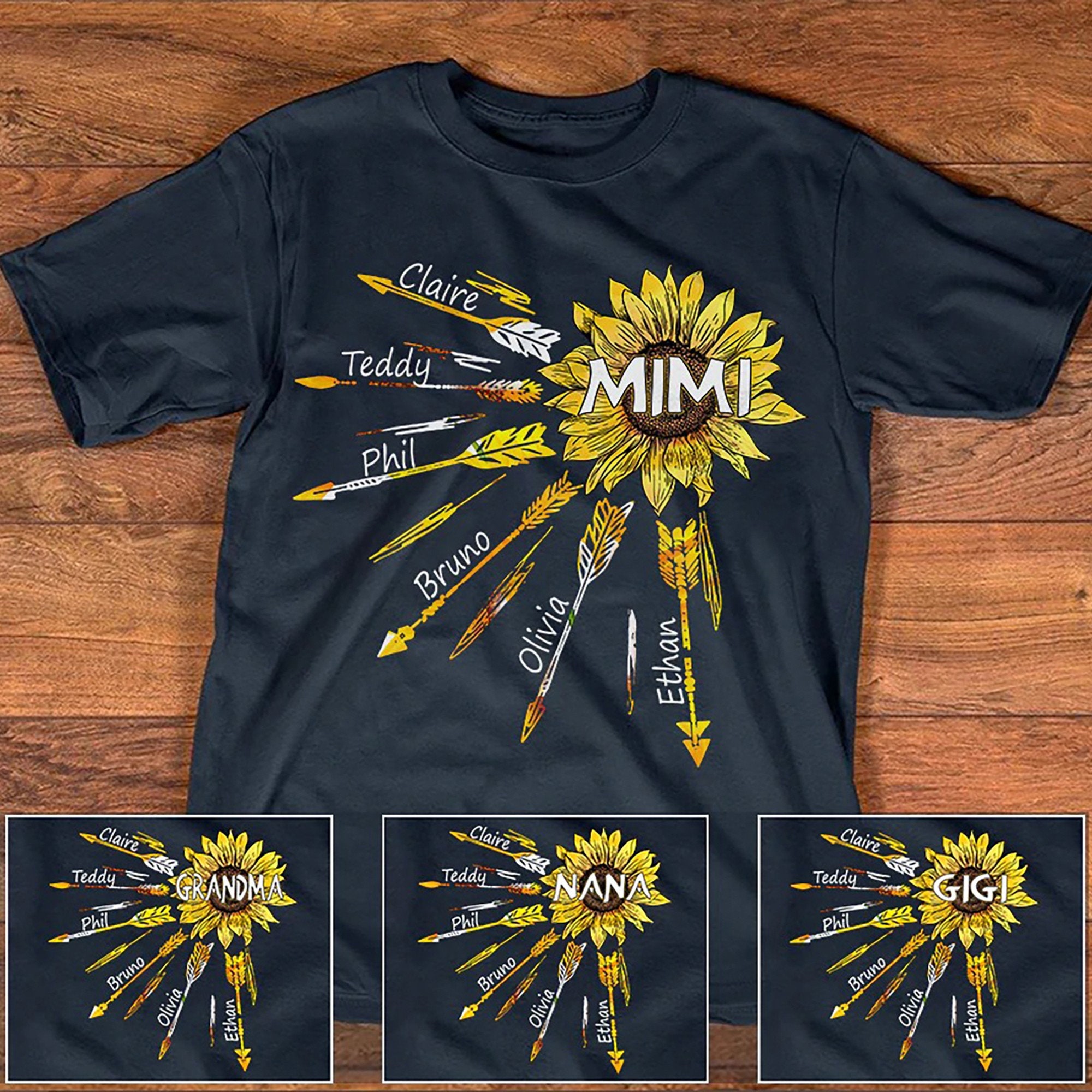 Personalized Sun Flower Grandma Mimi 