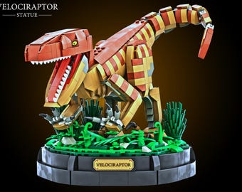 Instrucciones de construcción de la estatua del Velociraptor MOC