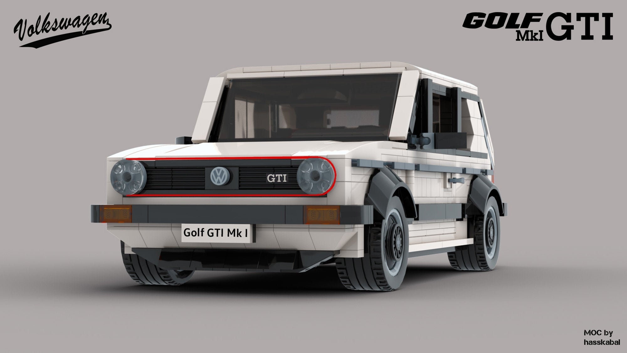 MOC Volkswagen Golf MK1 GTI (white Edition) Building