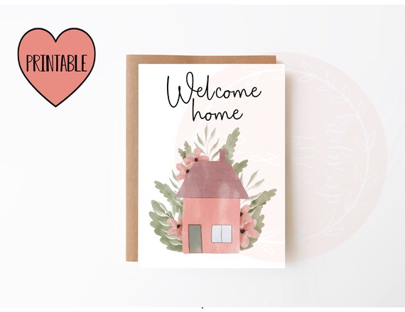 Welcome Home Printable Card New Home Printable Card | Etsy