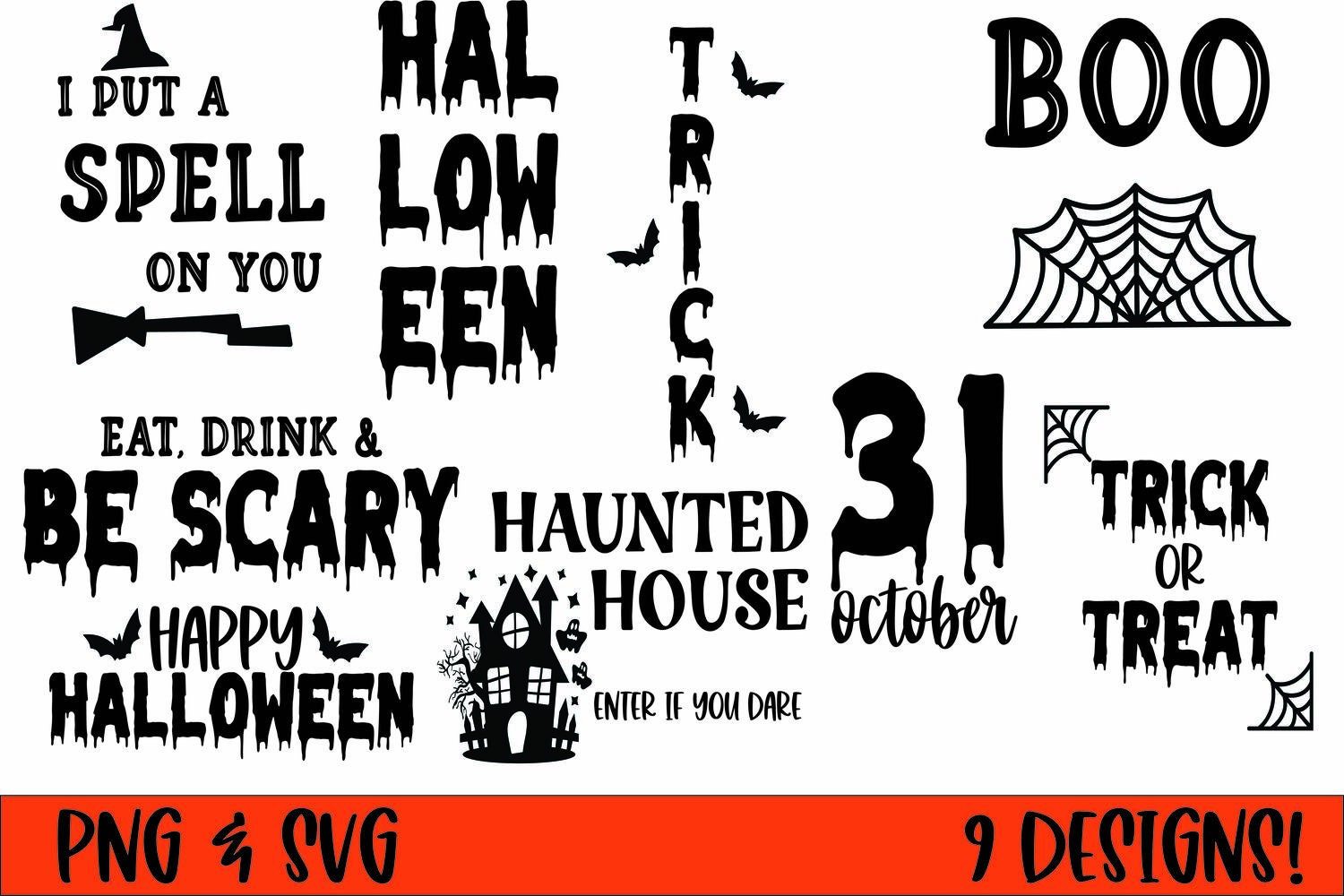 Halloween Sign Bundle SVG Halloween Svg Halloween Svg - Etsy