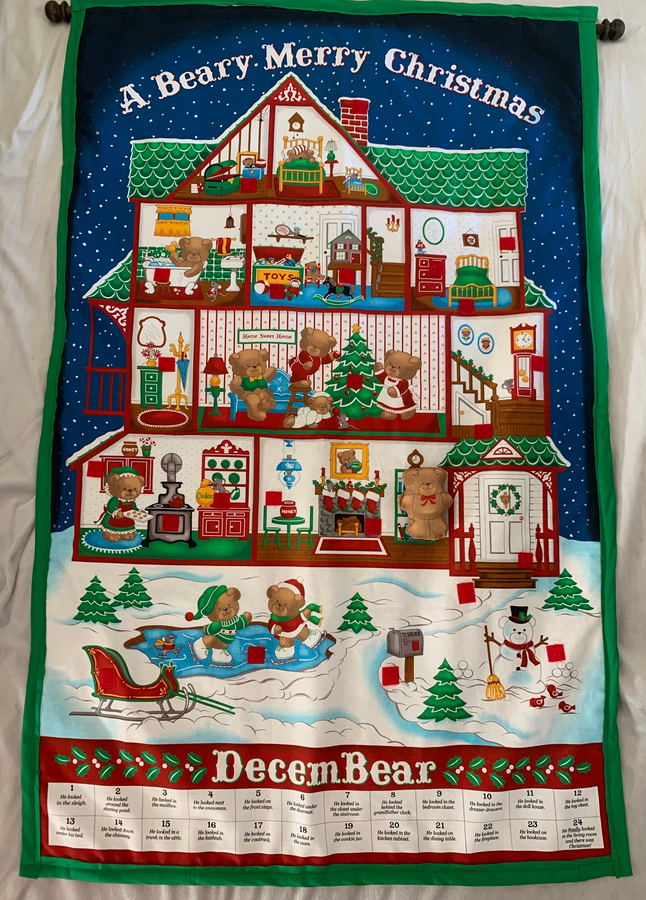 Advent Calendar Fold-Up Fabric Panels — Sleeping Dog Quilts