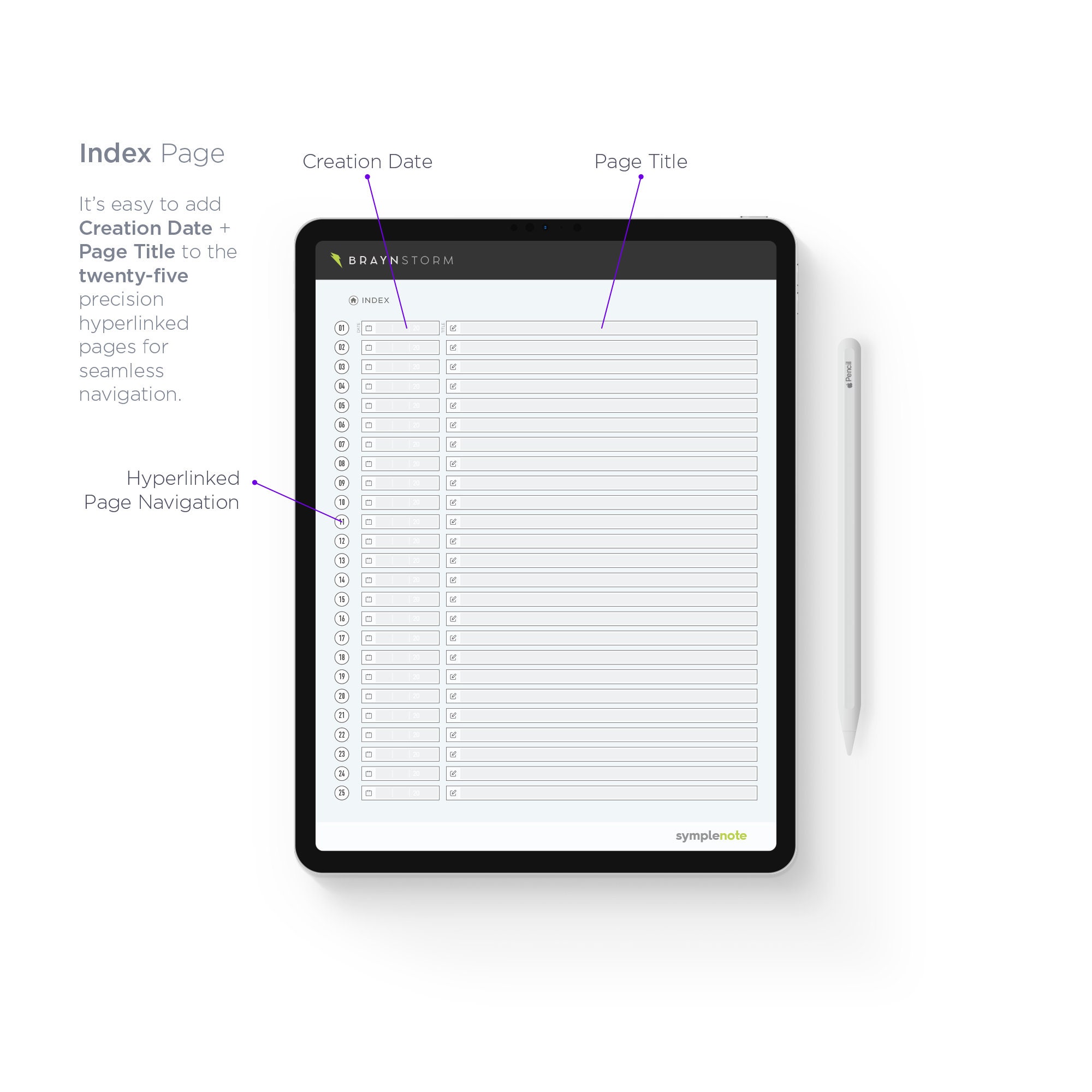 Digital Notepad Goodnotes Hyperlinked Interactive PDF Etsy