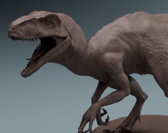 Archivo STL del dinosaurio Velociraptor: Miniatura de Jurassic Park (Descarga digital)