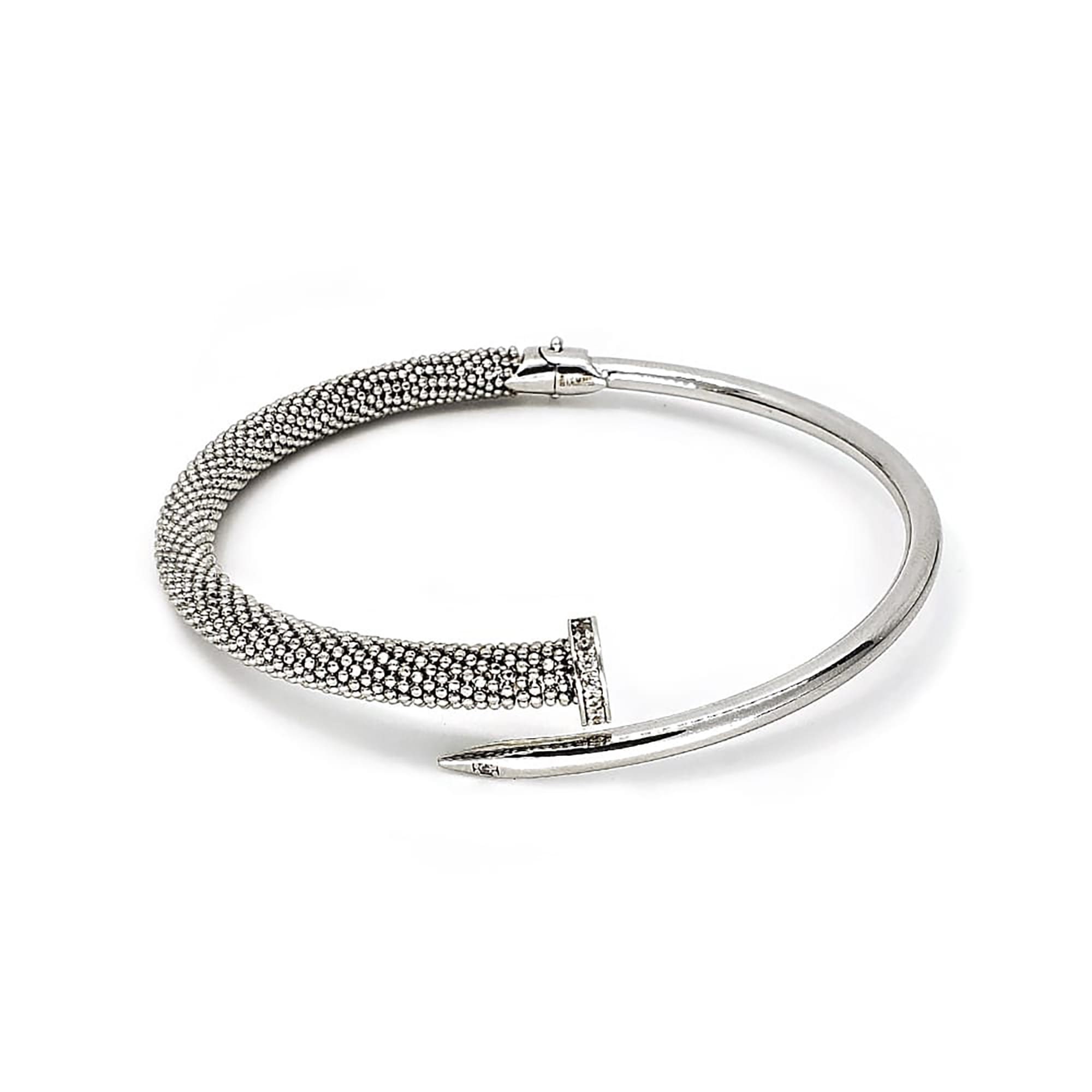 14K White Gold Cuff Nail Bracelet Gold Nail Bracelet perfect