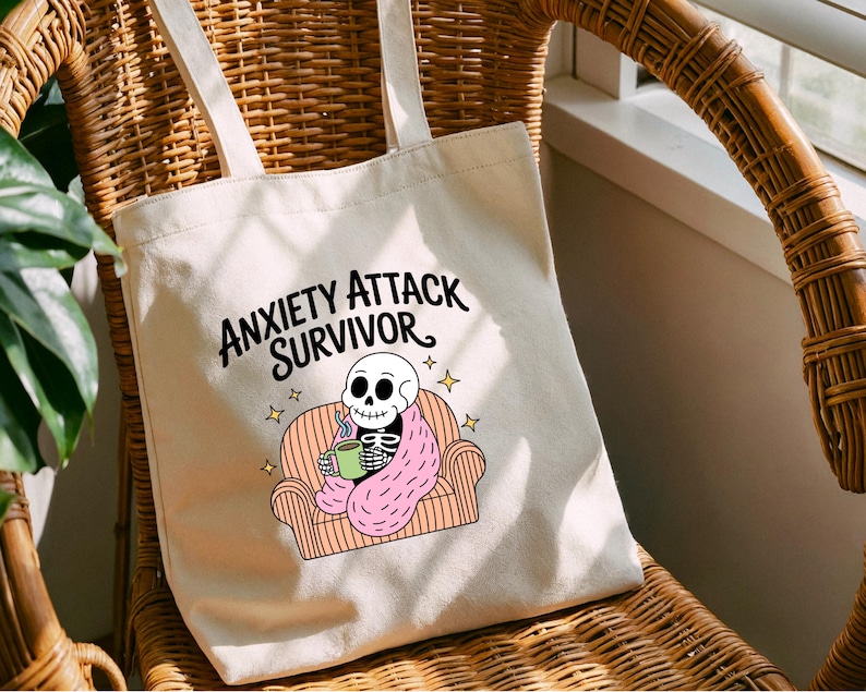 Anxiety Attack PNG, Cozy Skeleton Anxiety Png, Mental Health Humor ...