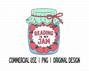 Reading Is My Jam Png, Trendy PNG, Cute Bookworm Png, Book Lover Png, Trendy Reader Shirt, Booktok Bookish Png, Book Club Png, My Jam Png