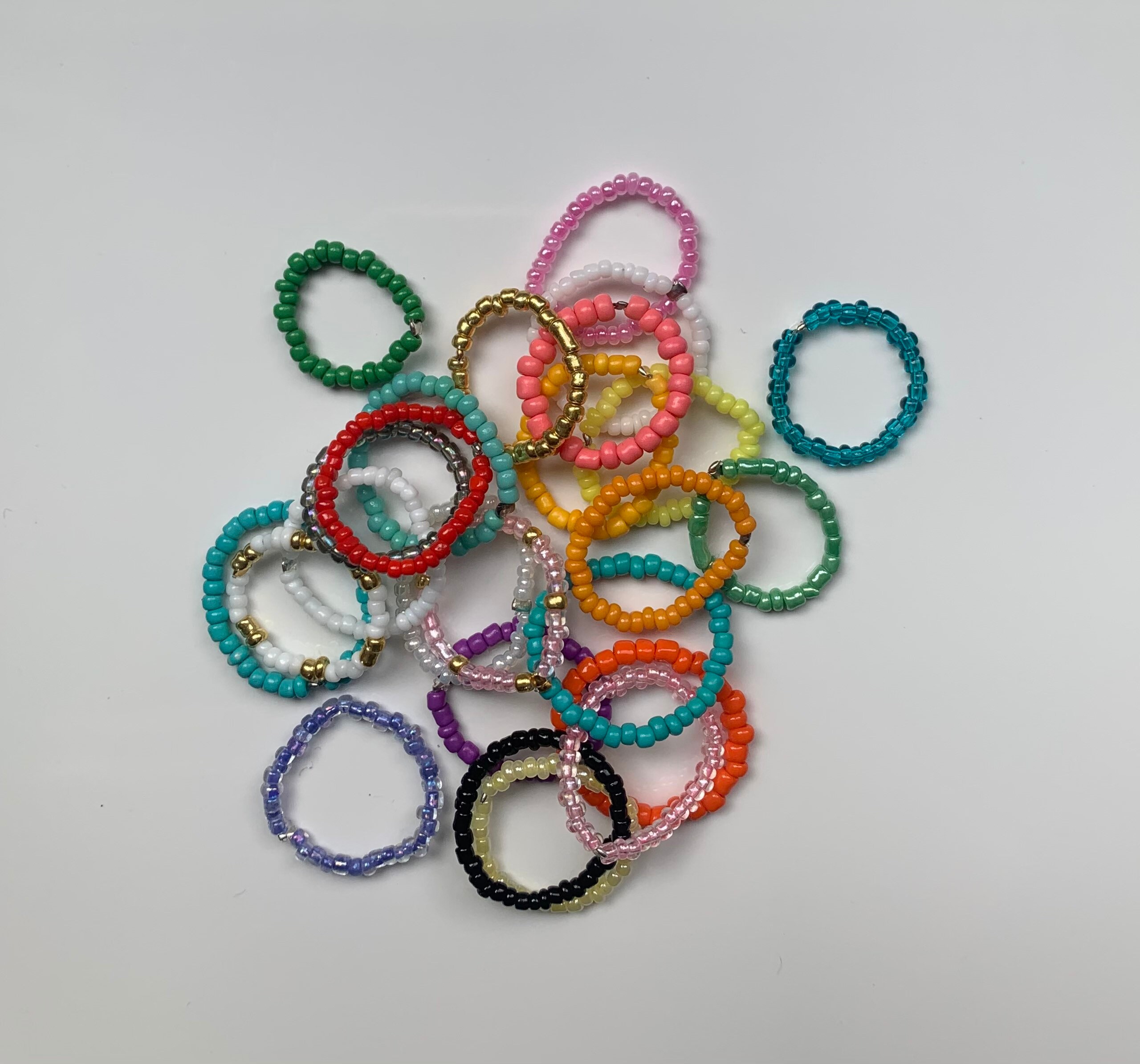Seed bead ring set Etsy