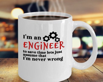 Engineer Gifts Funny Coffee Mug Mechanic Engineer Gifts For Men/Women Co-Worker Gift Unique Coffee Cup Birthday Present Ideas