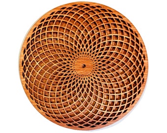 Flower of Life circle intersection wooden coaster, original design. Combine orders & build your own custom set of 6 to get a free case