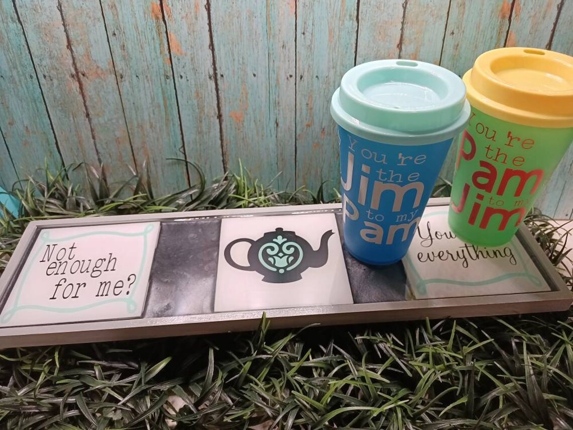 The Office Teapot tea tray FREE customization Etsy