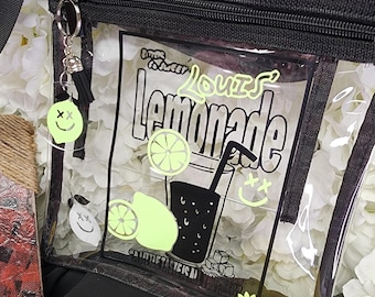 LT Louis 'Lemonade Durchsichtige PVC Crossbody Venue Bag