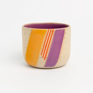 Handmade Pottery Mug: Multicolor Stoneware Cup, Modern Drinkware