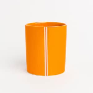 Yellow Ceramic Tumbler: Handmade Stoneware Coffee Mug, 10oz