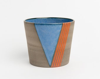 Geometric Design Cup Modern Pottery Tumbler Retirement Gift Housewarming gift Gift for him Gift for her