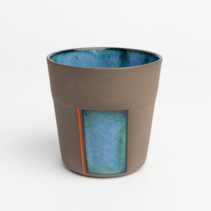 Handmade Espresso Size Stoneware Cup Ceramic Coffee Mug Artisan Tea Cup Unique Pottery Handcrafted Artisan Stoneware Gift