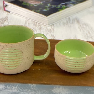 Handmade Speckled Mint Green Ceramic Mug Unique Pottery Tea Cup Artisan Design Perfect Coffee & Tea Gift for Any Occasion