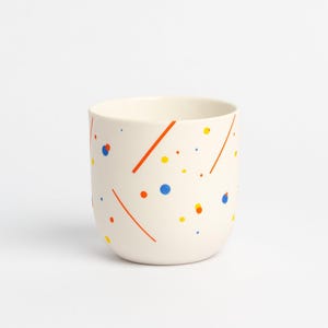 Handcrafted Porcelain Tumbler - One-of-a-Kind Custom Painted Mug, Unique Artisan Creation, Perfect Gift for Coffee and Tea Lovers
