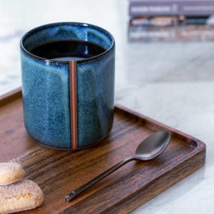 Handmade Rustic Ceramic Coffee Cup: Japanese Inspired Pottery Gift