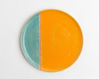 Modern Serving Plate, Handmade Ceramic Plate, Bright Color Plate