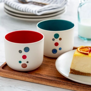 Cute Tea Coffee Cup Minimalist Porcelain Mug Handmade Artisan Drinkware for Tea Coffee Lovers Unique Gift with Modern Design Christmas Mugs