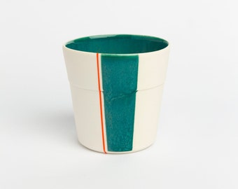 Green Tea or Coffee Cup Unique Porcelain Cup for coffee lover