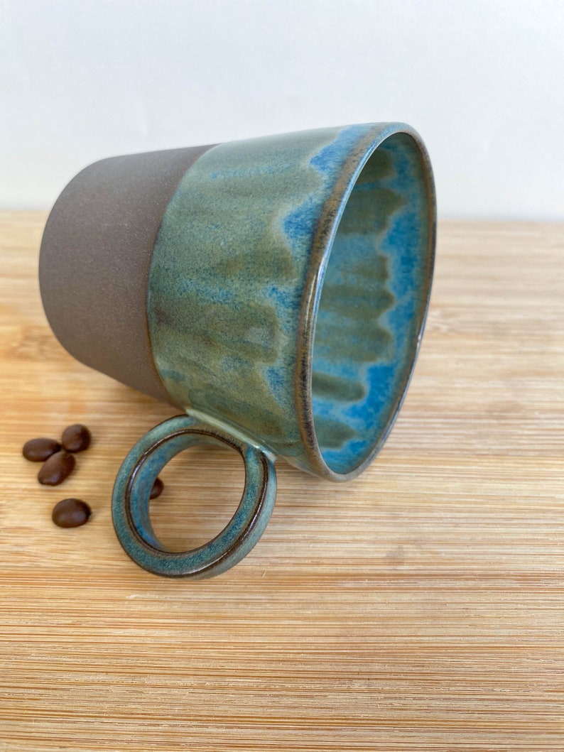 Simple minimalist Ceramic Mug Pottery Coffee Cup Coffee Lovers Gift Tea cup Artistic Coffee Mug image 5