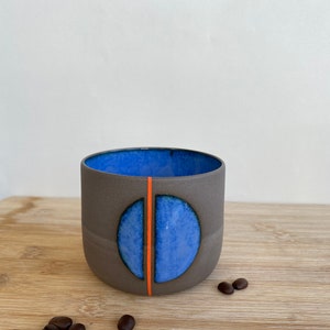 Pottery Mug No Handle Ceramic Mug Handmade Ceramic Coffee Mug Coffee Lovers Gift Tea cup Artistic Coffee Mug, Wine Glass image 5