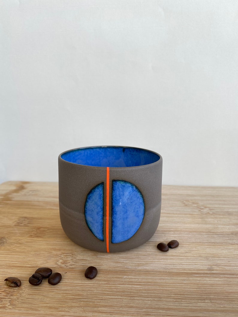 Pottery Mug No Handle Ceramic Mug Handmade Ceramic Coffee Mug Coffee Lovers Gift Tea cup Artistic Coffee Mug, Wine Glass image 5
