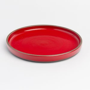 Handmade Ceramic Plate Wheel Thrown Pottery Dinnerware Artisan Stoneware Plate Perfect for Elegant Dining or Unique Home Decor