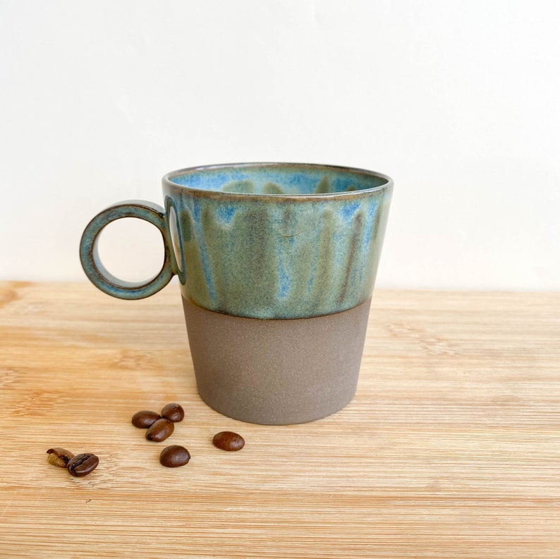 Simple minimalist Ceramic Mug Pottery Coffee Cup Coffee Lovers Gift Tea cup Artistic Coffee Mug image 3