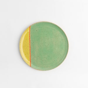 Artisan Ceramic Plate Colorful Handmade Serving Elegant Pottery Dish Unique Tableware for Special Occasions