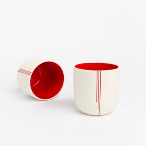 Porcelain Pottery Cup Contemporary Porcelain Mug Coffee image 1