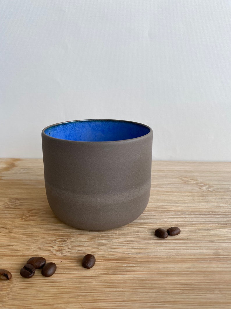 Pottery Mug No Handle Ceramic Mug Handmade Ceramic Coffee Mug Coffee Lovers Gift Tea cup Artistic Coffee Mug, Wine Glass image 7