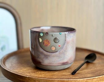 Rustic Stoneware Coffee Mug: Handmade Pottery Cup (13oz)