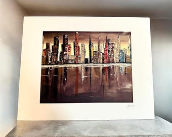 Canvas Print of Original Abstract Cityscape Artwork