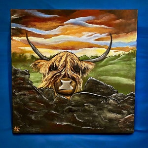 Highland Cow Original Painting