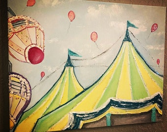 Original Circus/Carnival Painting