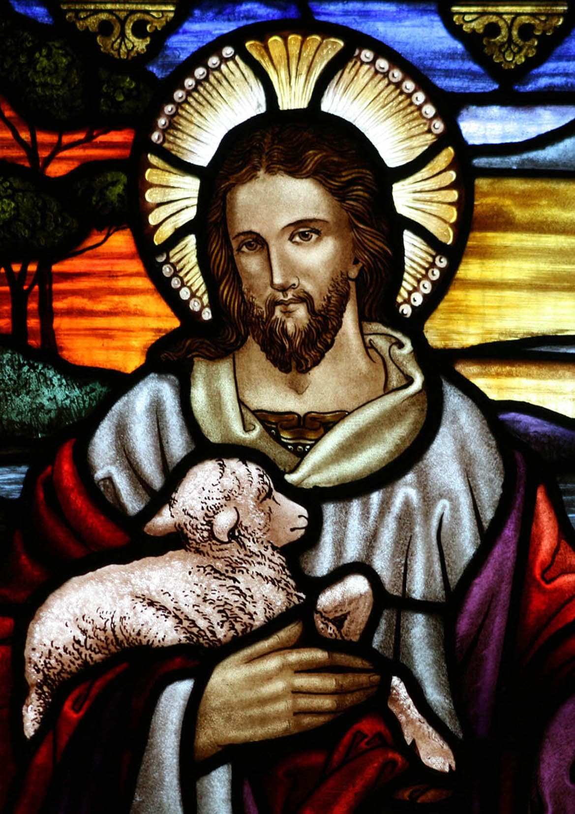 JESUS CHRIST The Shepheard Carrying a Lamb Canvas Wall Art | Etsy